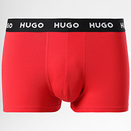 HUGO - Set di 3 boxer 50517878 Nero Rosso Verde Khaki