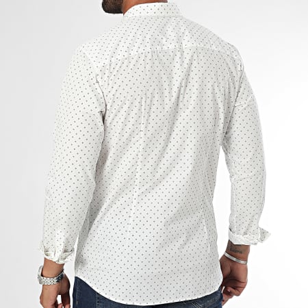 Jack And Jones - Joe Print Camisa Manga Larga Blanca