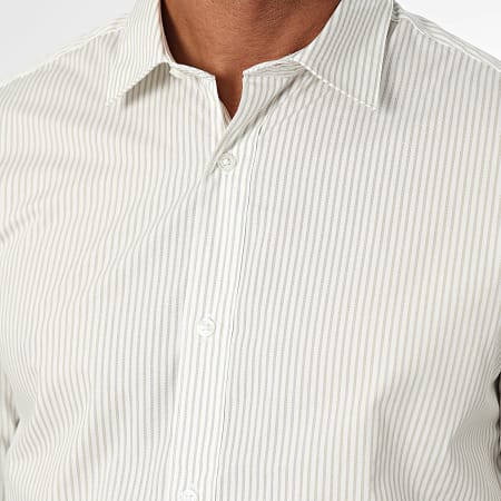 Jack And Jones - Camisa de manga larga Joe Print White Striped