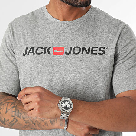 Jack And Jones - Maglietta con logo Corp Grigio