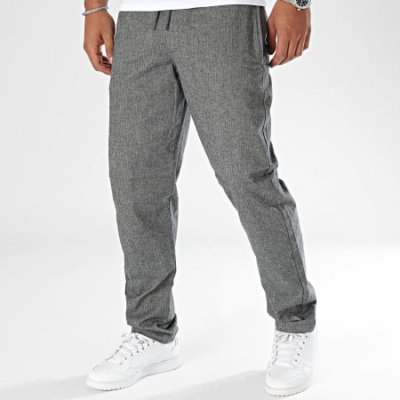 Jack And Jones - Kane Herringbone Relaxed Fit Chino Trousers Gris jaspeado