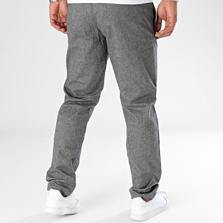 Jack And Jones - Pantalon Chino Relaxed Fit Kane Herringbone Gris Chiné