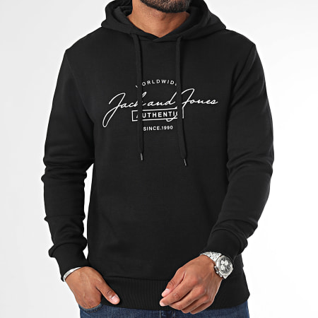 Jack And Jones - Set di 2 felpe con cappuccio Ferris nere e blu