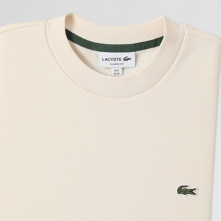 Lacoste - Sweat Crewneck Logo Brodé Crocodile Beige