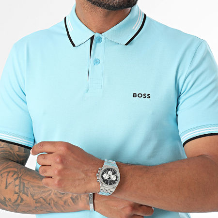 BOSS - Poloshirt met korte mouwen Paul 50506193 Lichtblauw