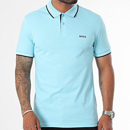 BOSS - Poloshirt met korte mouwen Paul 50506193 Lichtblauw