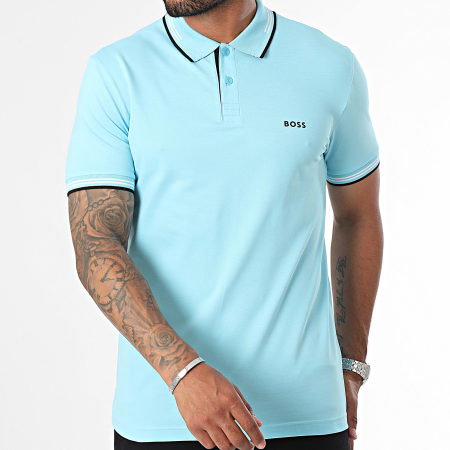 BOSS - Poloshirt met korte mouwen Paul 50506193 Lichtblauw