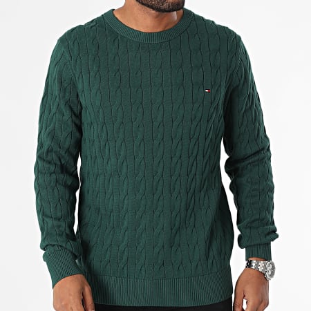 Tommy Hilfiger - Classic Cable Sweater 3132 Verde oscuro