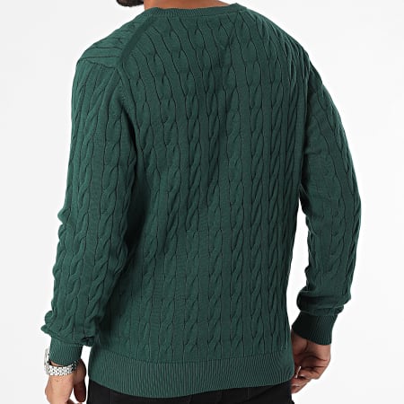 Tommy Hilfiger - Maglione classico a cavi 3132 Verde scuro