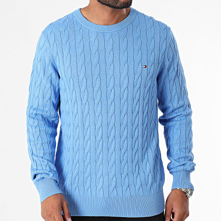 Tommy Hilfiger - Pull Classic Cable 3132 Bleu Clair