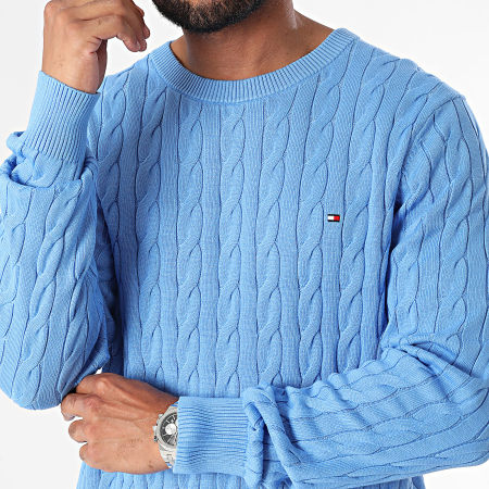 Tommy Hilfiger - Maglione classico a cavi 3132 Azzurro