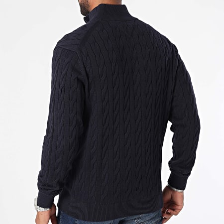 Tommy Hilfiger - Maglione classico con zip a cavo 6532 Navy