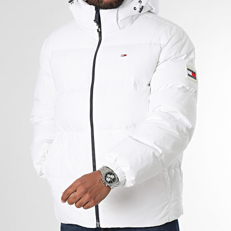 Tommy Jeans - Doudoune Capuche Essential 9786 Blanc