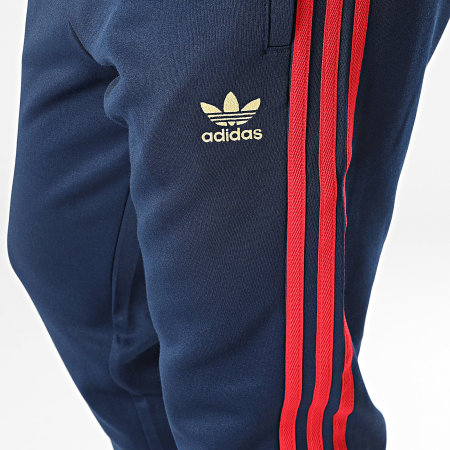 Adidas Originals - SST IY9870 Pantaloni da jogging con bande ricamate, color navy