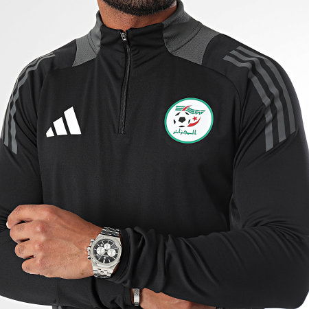 Adidas Performance - Sudadera con cremallera a rayas Algeria JJ5983 Negro