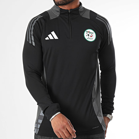 Adidas Performance - Sudadera con cremallera a rayas Algeria JJ5983 Negro