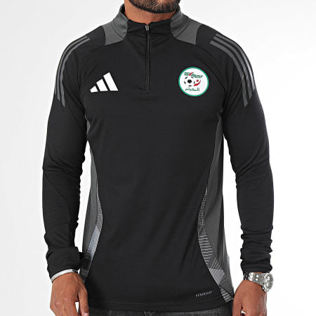 Adidas Performance - Sudadera con cremallera a rayas Algeria JJ5983 Negro