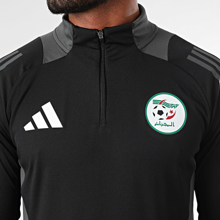 Adidas Performance - Sudadera con cremallera a rayas Algeria JJ5983 Negro