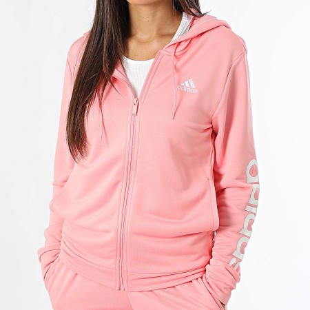 Adidas Sportswear - Tuta da ginnastica lineare da donna IW8632 Rosa