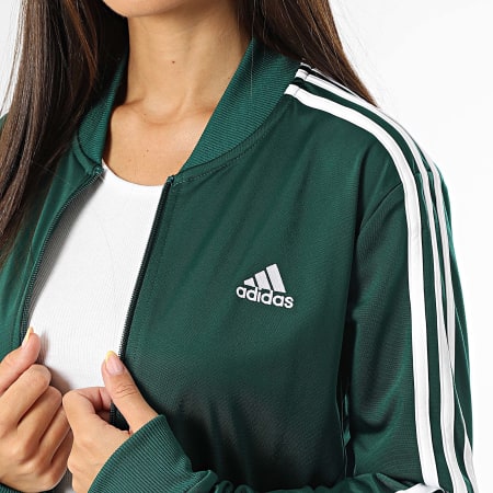 Adidas Sportswear - Ensemble De Survetement Femme A Bandes 3 Stripes IJ8785 Vert Bouteille