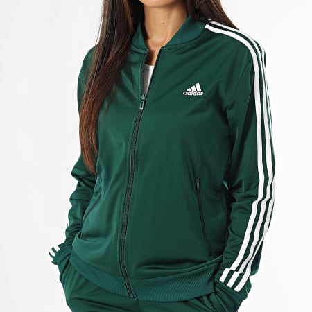 Adidas Sportswear - Ensemble De Survetement Femme A Bandes 3 Stripes IJ8785 Vert Bouteille