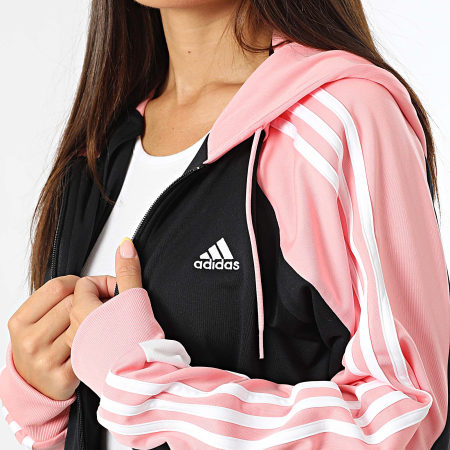 Adidas Sportswear - Boldblock trainingspak voor dames IX1110 Roze Zwart