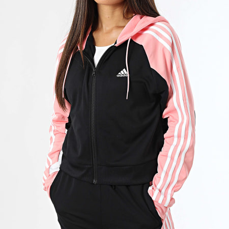 Adidas Sportswear - Boldblock trainingspak voor dames IX1110 Roze Zwart