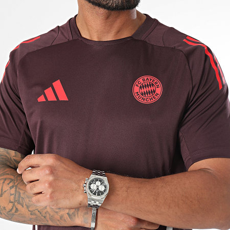 Adidas Performance - Bayern Munich IS9935 Camisa deportiva burdeos con rayas