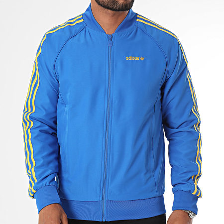 Adidas Originals - Veste Zippée A Bandes SST IW3235 Bleu Roi