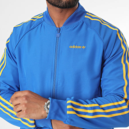 Adidas Originals - Veste Zippée A Bandes SST IW3235 Bleu Roi