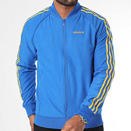 Adidas Originals - Veste Zippée A Bandes SST IW3235 Bleu Roi