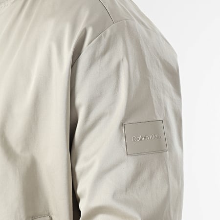 Calvin Klein - Satijn Stretch Hero Beige Bomber Jacket