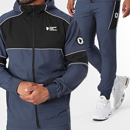 Comme Des Loups - Navy Blauw Zwart Flex Pack Track Suit