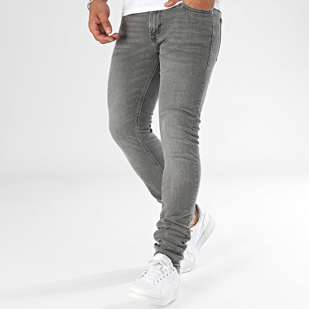 Jack And Jones - Liam Original Skinny Jeans Gris