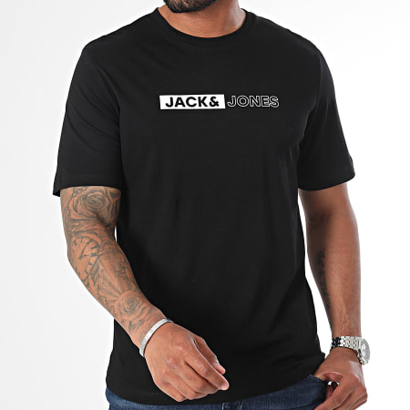 Jack And Jones - Confezione da 3 magliette con logo Corp Bianco Blu Navy Nero