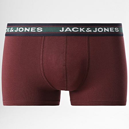 Jack And Jones - Lot De 10 Boxers Solid Gris Chiné Bordeaux Vert Foncé Bleu Marine