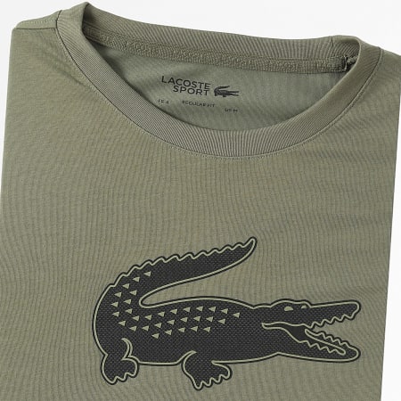Lacoste - Tee Shirt Big Logo Crocodile Regular Fit Vert Kaki