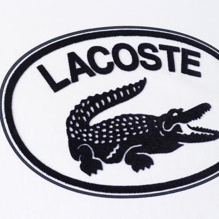Lacoste - Tee Shirt Big Logo Crocodile Regular Fit Blanc