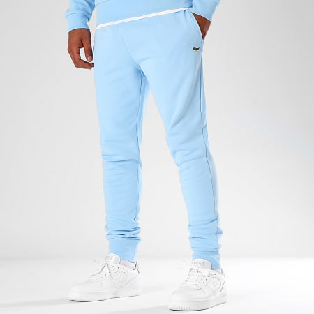 Lacoste Pantalon Jogging Logo Brode Crocodile Slim Fit Bleu Clair LaBoutiqueOfficielle
