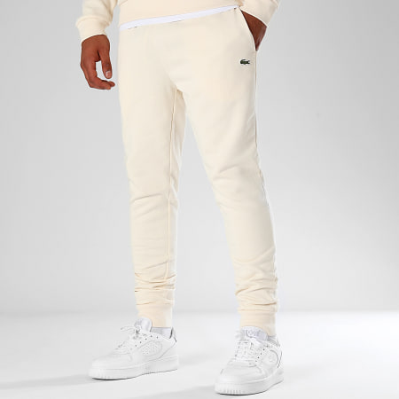 Lacoste - Krokodil Geborduurde Logo Joggingbroek Slim Fit Beige