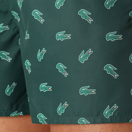 Lacoste - Zwemshort met krokodillenlogo Donkergroen