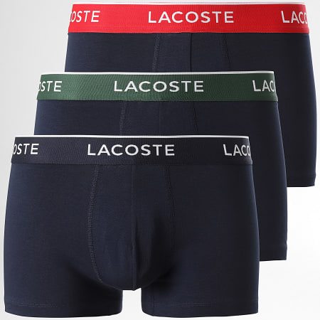 Lacoste - Lote de 3 calzoncillos bóxer azul marino clásico