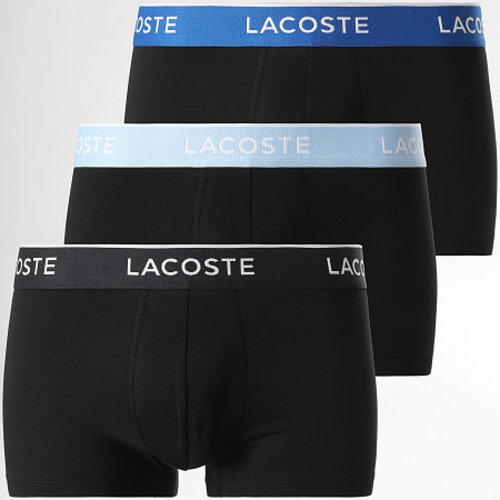 Lacoste - Set di 3 boxer classici neri