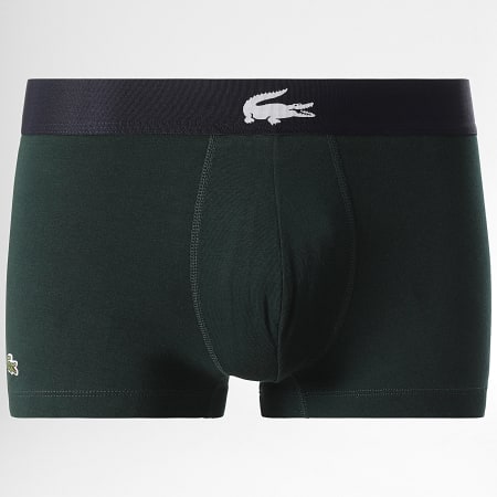 Lacoste - Pack De 3 Boxers Logo Cocodrilo Azul Claro Azul Marino Verde