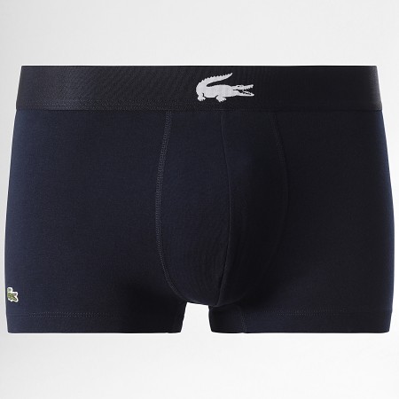 Lacoste - Pack De 3 Boxers Logo Cocodrilo Azul Claro Azul Marino Verde