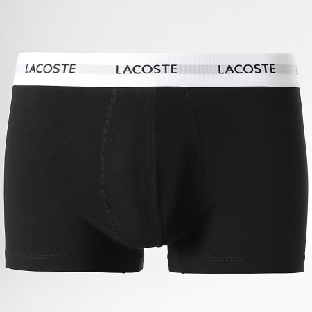 Lacoste - Juego de 3 calzoncillos bóxer Classic Black White Heather Grey