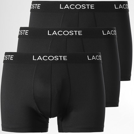 Lacoste - Set di 3 boxer classici neri