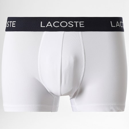 Lacoste - Set di 3 boxer classici bianchi, rossi e blu