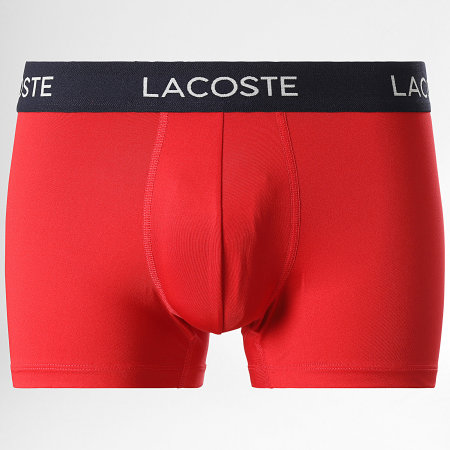 Lacoste - Set van 3 klassieke witte rode marine boxers