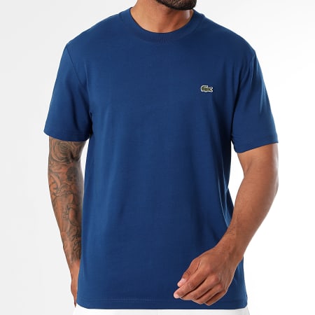 Lacoste - Classic Fit Camisa Logo Cocodrilo Bordada Azul Marino